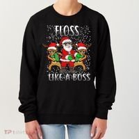 Floss like a Boss Santa Reindeer Women's Sweatshirt thumb 0