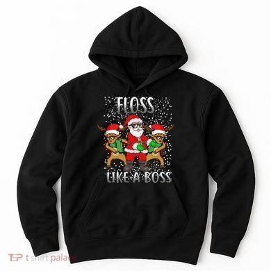 Floss like a Boss Santa Reindeer Hoodie