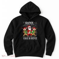 Floss like a Boss Santa Reindeer Hoodie thumb 0