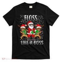 Floss like a Boss Santa Reindeer T-Shirt thumb 0