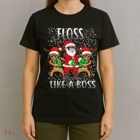 Floss like a Boss Santa Reindeer T-Shirt thumb 4