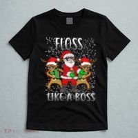 Floss like a Boss Santa Reindeer T-Shirt thumb 5