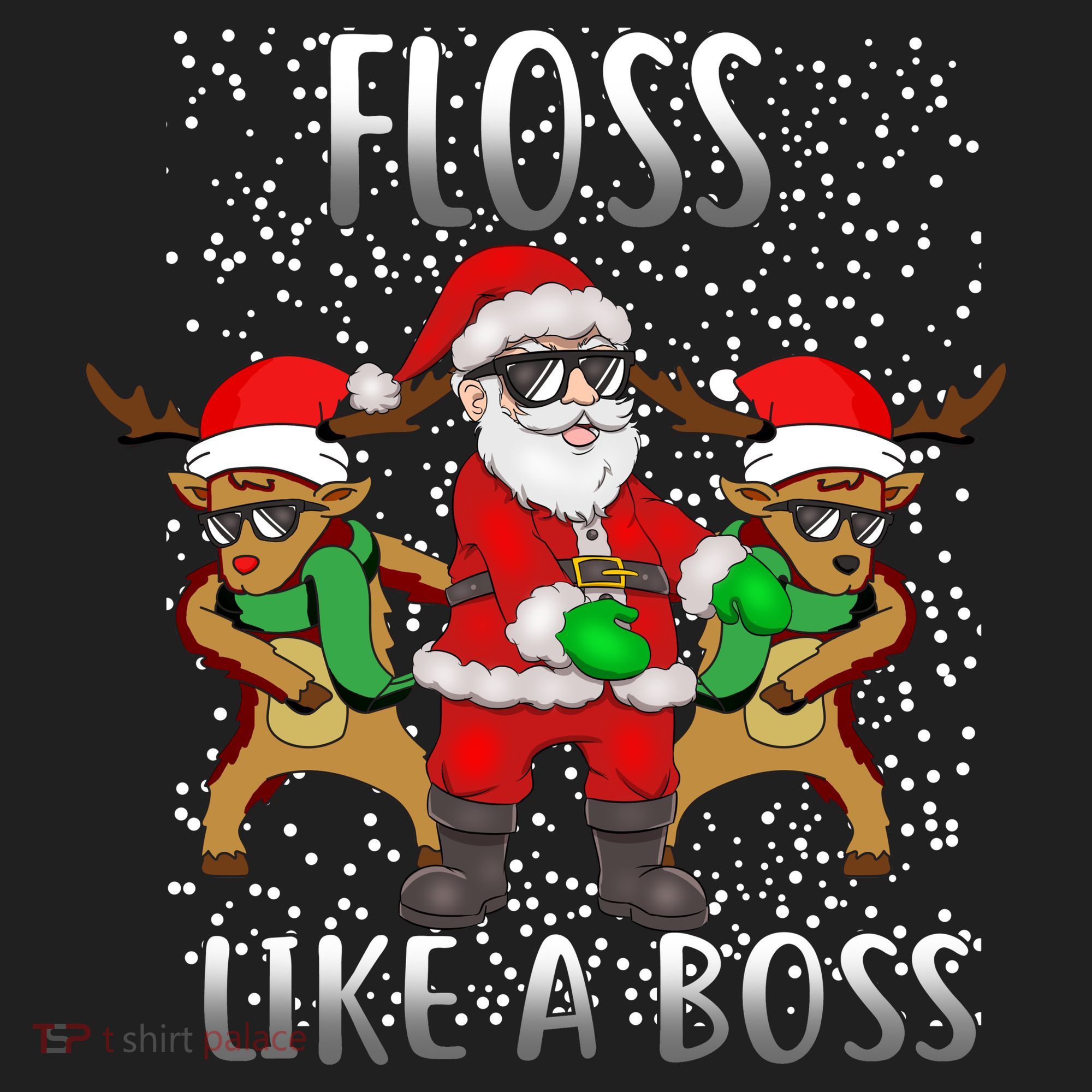 Floss like a Boss Santa Reindeer Beanie