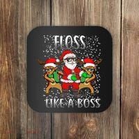 Floss like a Boss Santa Reindeer Coaster thumb 0
