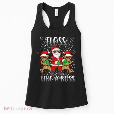 Floss like a Boss Santa Reindeer Women's Tank Top