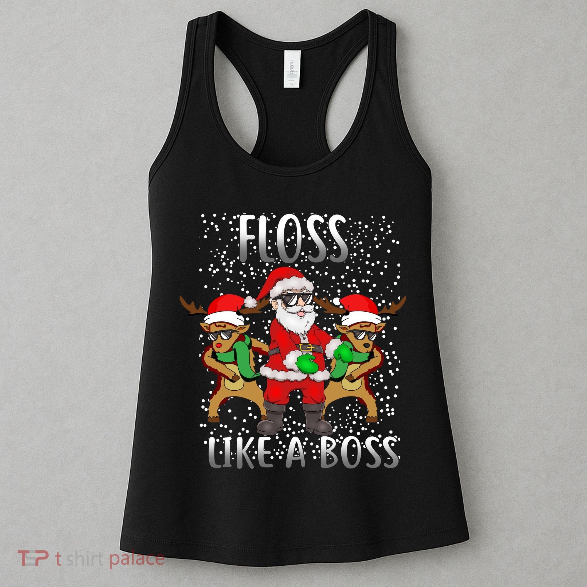 Floss like a Boss Santa Reindeer Women's Tank Top