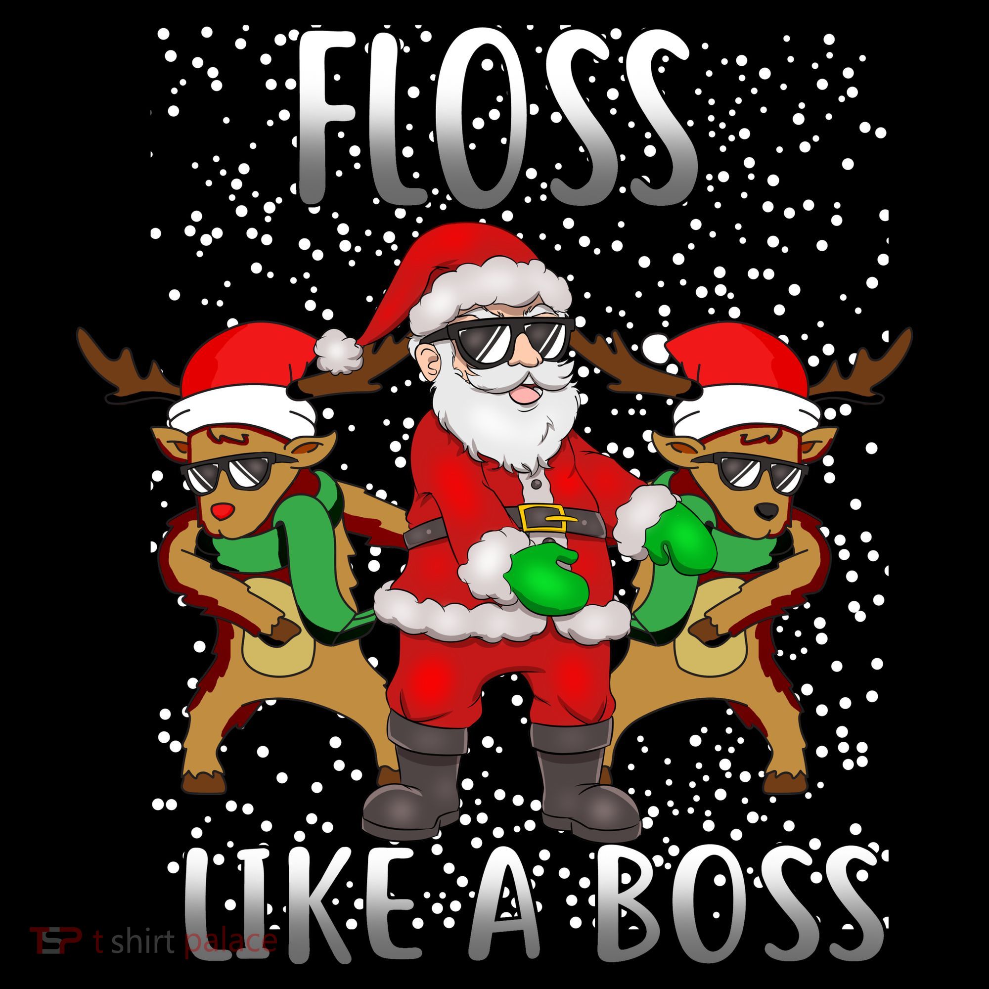 Floss like a Boss Santa Reindeer Women's Tank Top