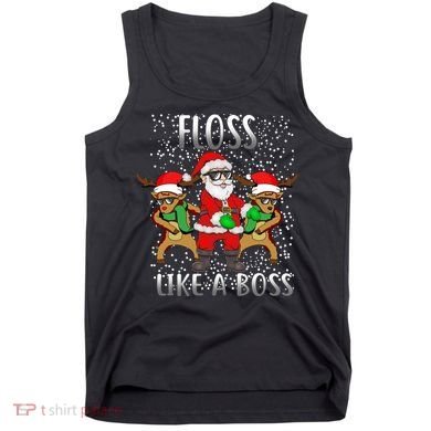 Floss like a Boss Santa Reindeer Tank Top