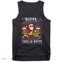 Floss like a Boss Santa Reindeer Tank Top thumb 0