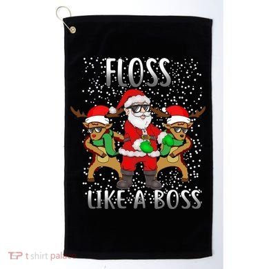 Floss like a Boss Santa Reindeer Golf Towel