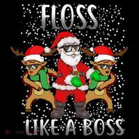 Floss like a Boss Santa Reindeer Women's T-Shirt thumb 6
