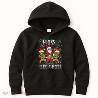 Floss like a Boss Santa Reindeer Kids Hoodie thumb 0