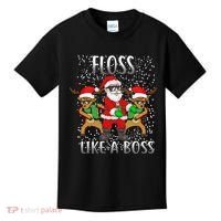 Floss like a Boss Santa Reindeer Kids T-Shirt thumb 0