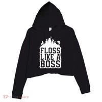 Floss Like A Boss Tower Funny Crop Fleece Hoodie thumb 0
