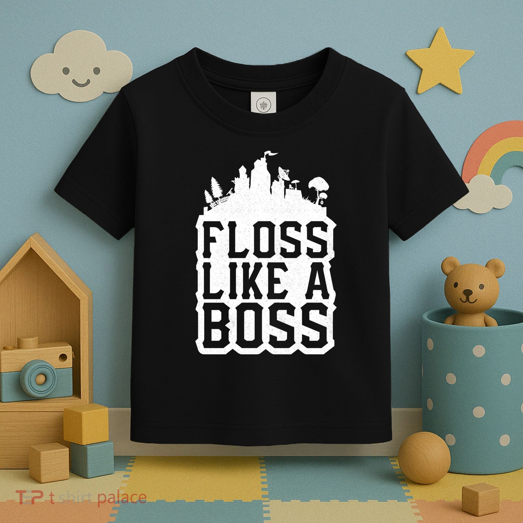 Floss Like A Boss Tower Funny Toddler T-Shirt
