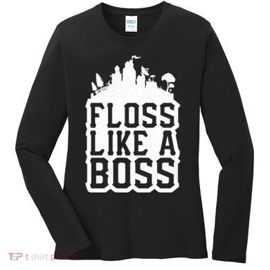 Floss Like A Boss Tower Funny Women's Long Sleeve Shirt