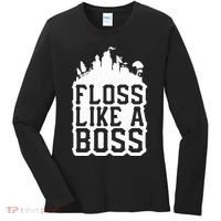 Floss Like A Boss Tower Funny Women's Long Sleeve Shirt thumb 0