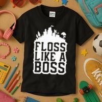 Floss Like A Boss Tower Funny Kids T-Shirt thumb 3