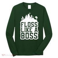 Floss Like A Boss Tower Funny Long Sleeve Shirt thumb 0