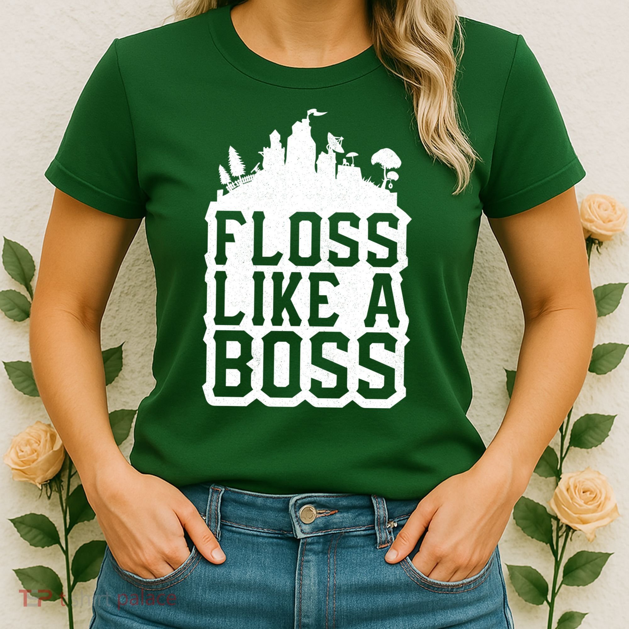 Floss Like A Boss Tower Funny Women's T-Shirt