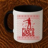 Floss Like A Boss Ugly Christmas Sweater Coffee Mug thumb 2