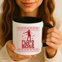 Floss Like A Boss Ugly Christmas Sweater Coffee Mug thumb 3