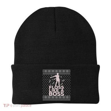 Floss Like A Boss Ugly Christmas Sweater Beanie