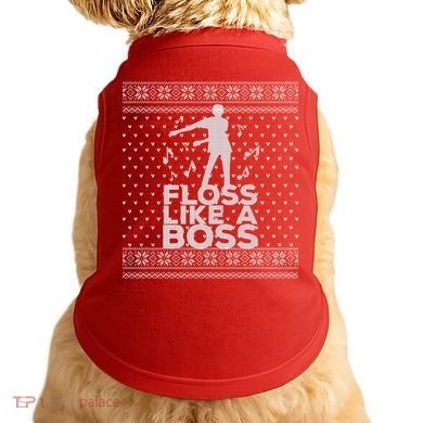 Floss Like A Boss Ugly Christmas Sweater Doggie Tank