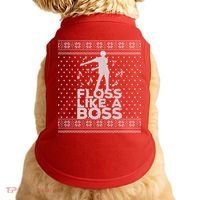 Floss Like A Boss Ugly Christmas Sweater Doggie Tank thumb 0