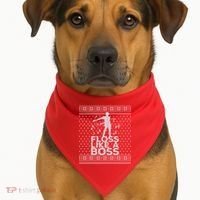 Floss Like A Boss Ugly Christmas Sweater USA-Made Doggie Bandana thumb 1