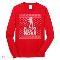 Floss Like A Boss Ugly Christmas Sweater Long Sleeve Shirt thumb 0