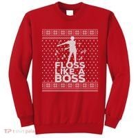 Floss Like A Boss Ugly Christmas Sweater Sweatshirt thumb 0