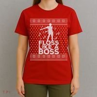 Floss Like A Boss Ugly Christmas Sweater T-Shirt thumb 4