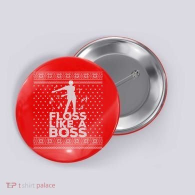 Floss Like A Boss Ugly Christmas Sweater Button