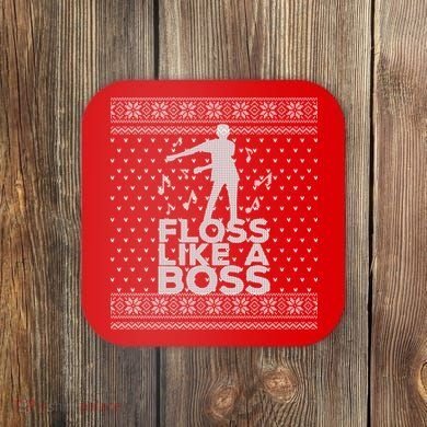 Floss Like A Boss Ugly Christmas Sweater Coaster