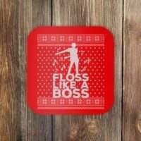 Floss Like A Boss Ugly Christmas Sweater Coaster thumb 0