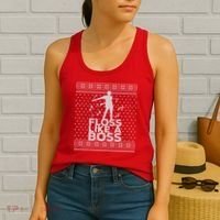 Floss Like A Boss Ugly Christmas Sweater Women's Tank Top thumb 2