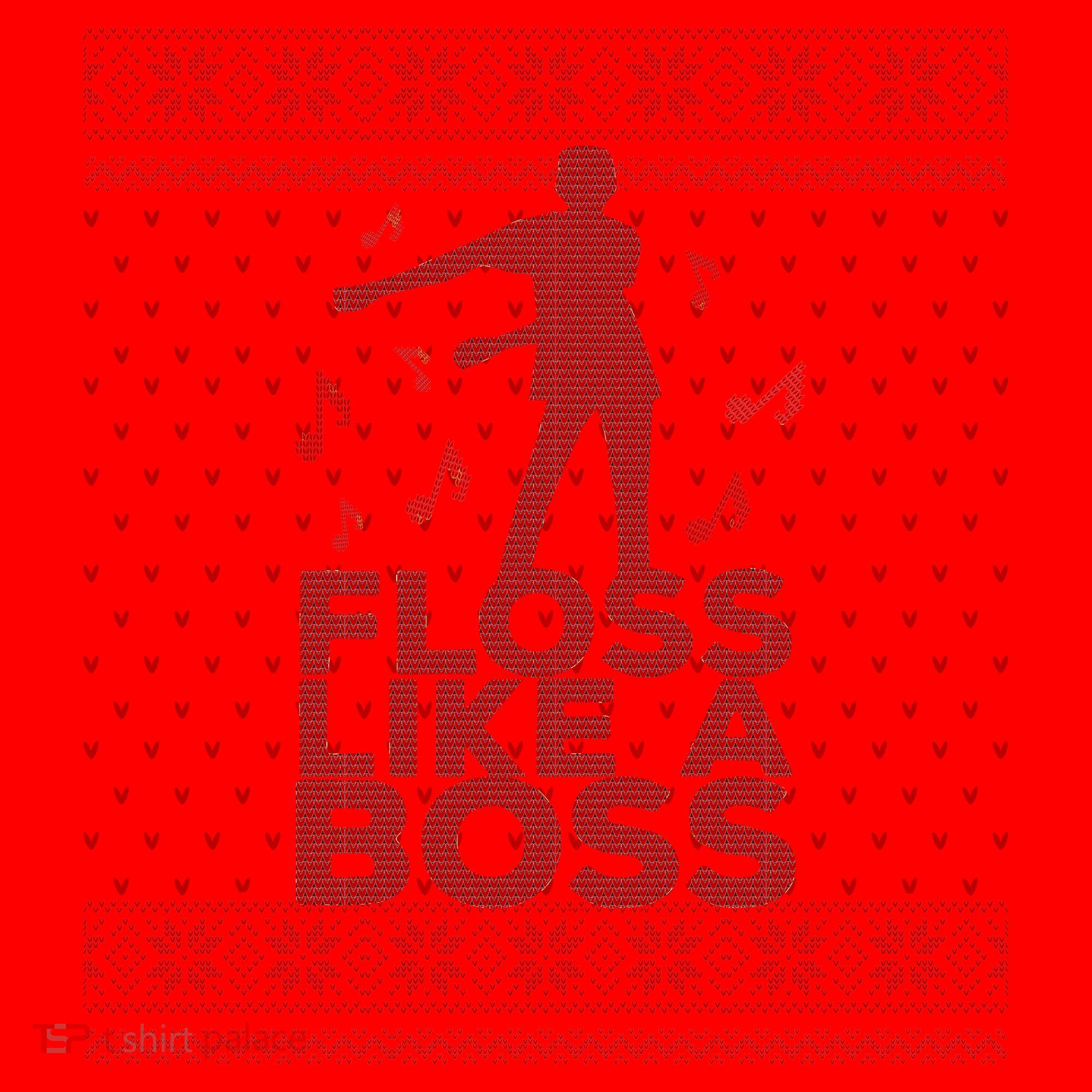 Floss Like A Boss Ugly Christmas Sweater Santa Hat