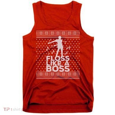 Floss Like A Boss Ugly Christmas Sweater Tank Top