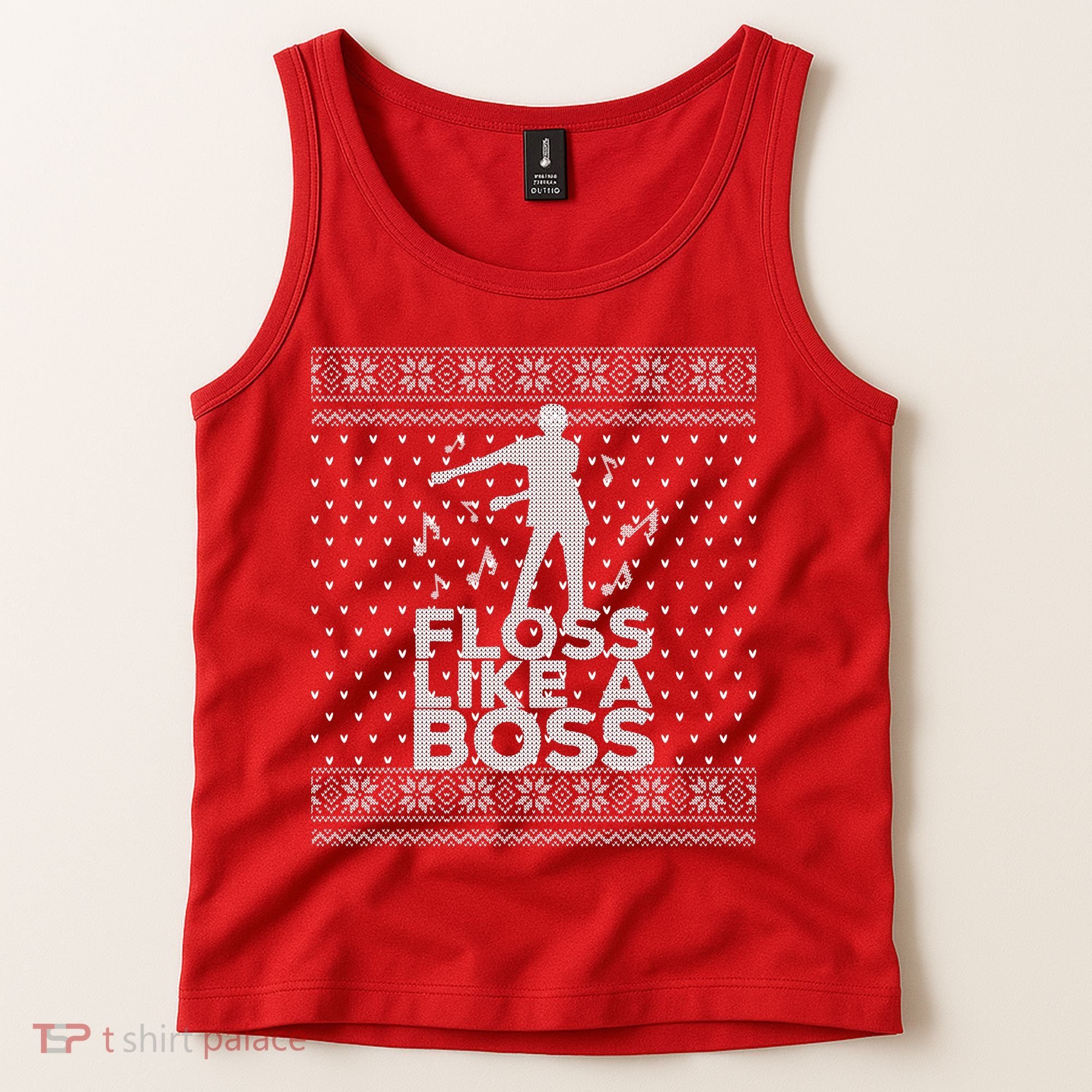 Floss Like A Boss Ugly Christmas Sweater Tank Top