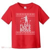 Floss Like A Boss Ugly Christmas Sweater Toddler T-Shirt thumb 0