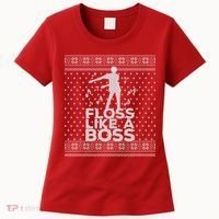 Floss Like A Boss Ugly Christmas Sweater Women's T-Shirt thumb 0