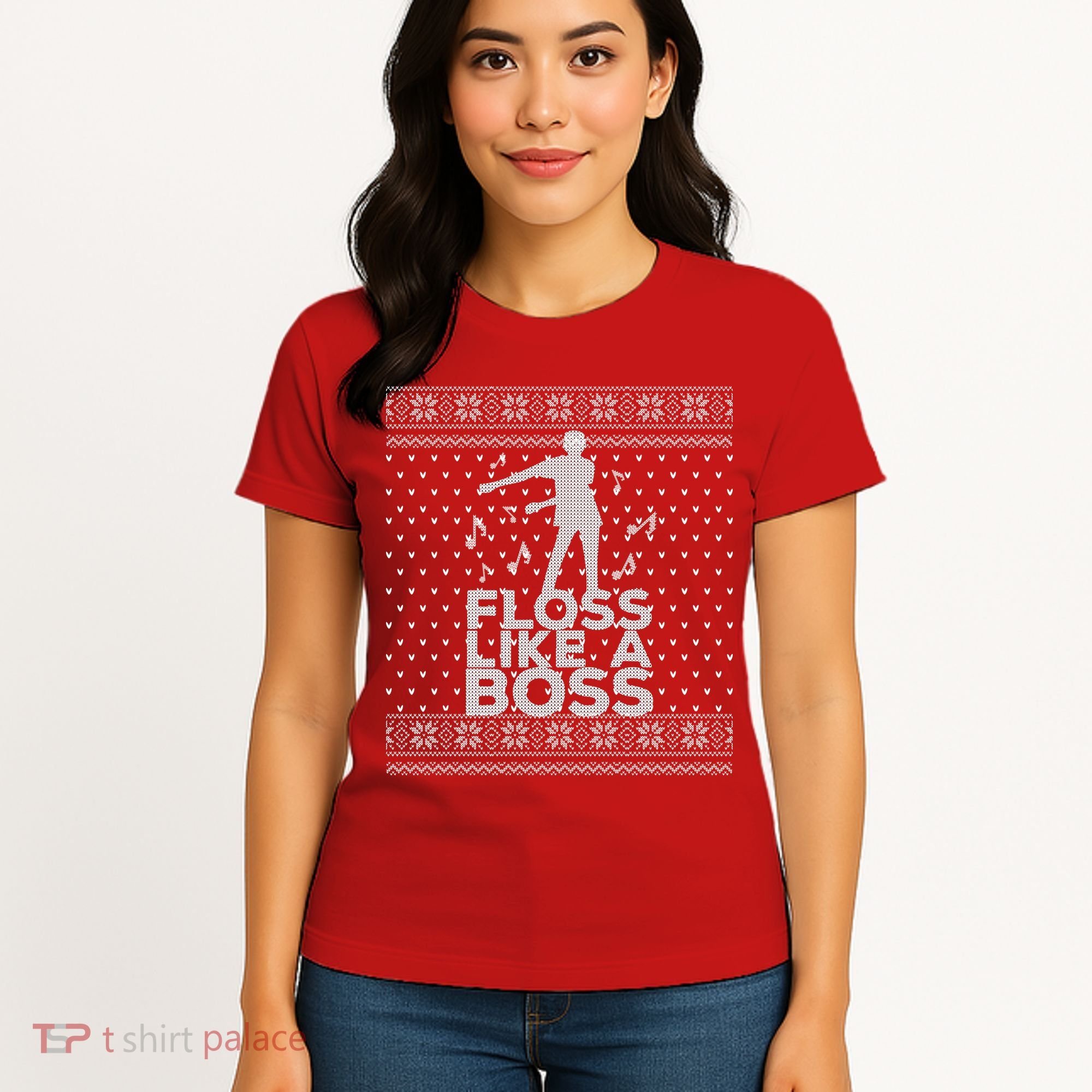 Floss Like A Boss Ugly Christmas Sweater Women's T-Shirt