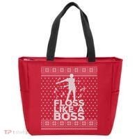 Floss Like A Boss Ugly Christmas Sweater Tote Bag thumb 0