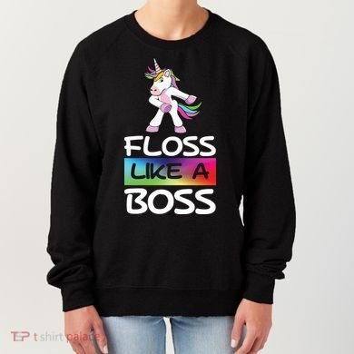 Floss Like a Boss Unicorn Rainbow Women's Sweatshirt
