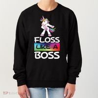 Floss Like a Boss Unicorn Rainbow Women's Sweatshirt thumb 0