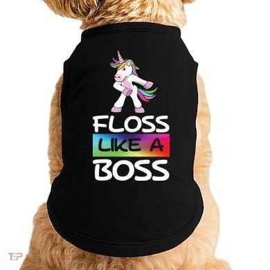 Floss Like a Boss Unicorn Rainbow Doggie Tank