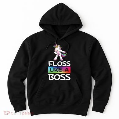 Floss Like a Boss Unicorn Rainbow Hoodie