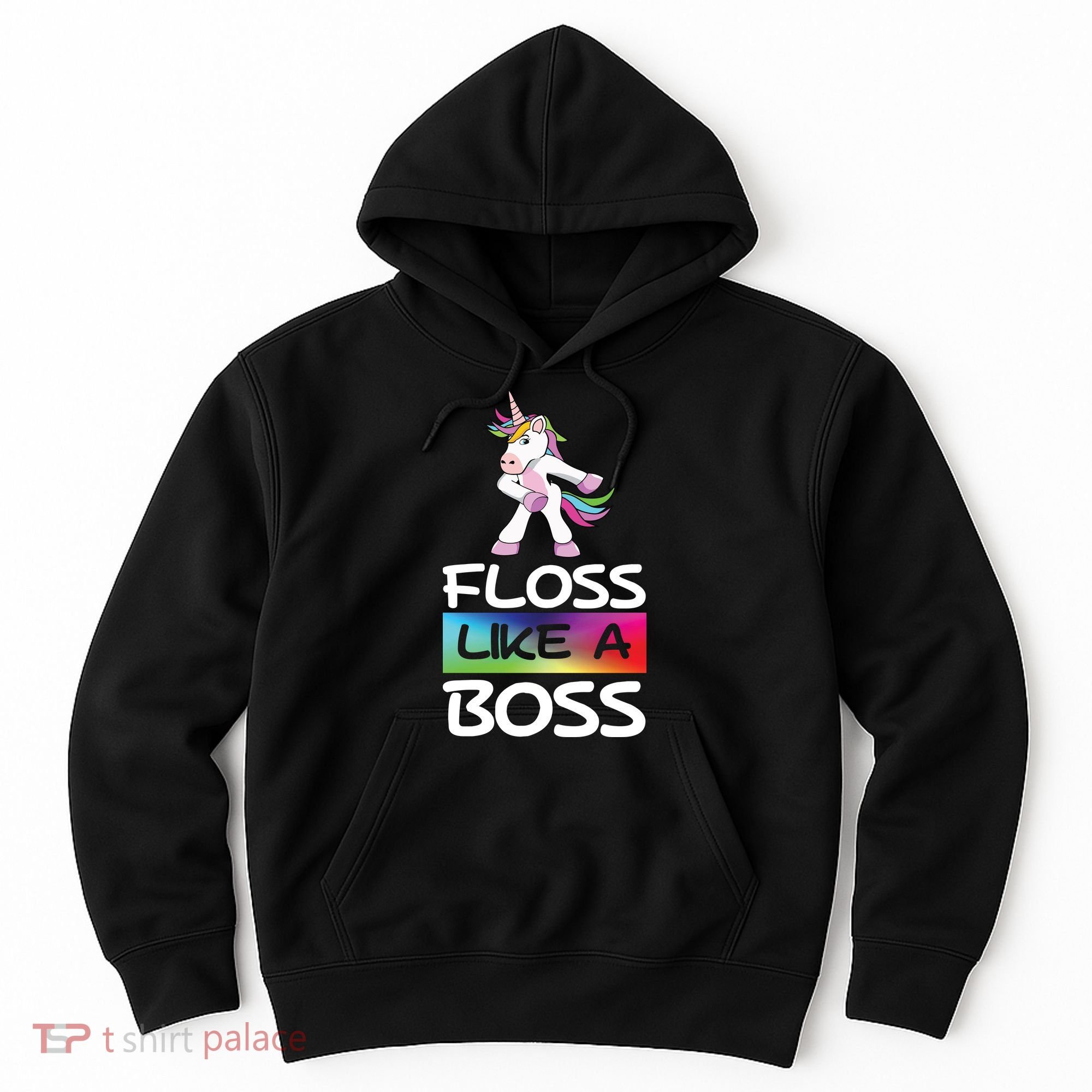 Floss Like a Boss Unicorn Rainbow Hoodie