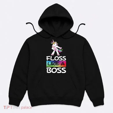 Floss Like a Boss Unicorn Rainbow Hoodie